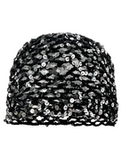 Cuffia nera in rete con paillettes