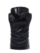 T-shirt métallisé à capuche