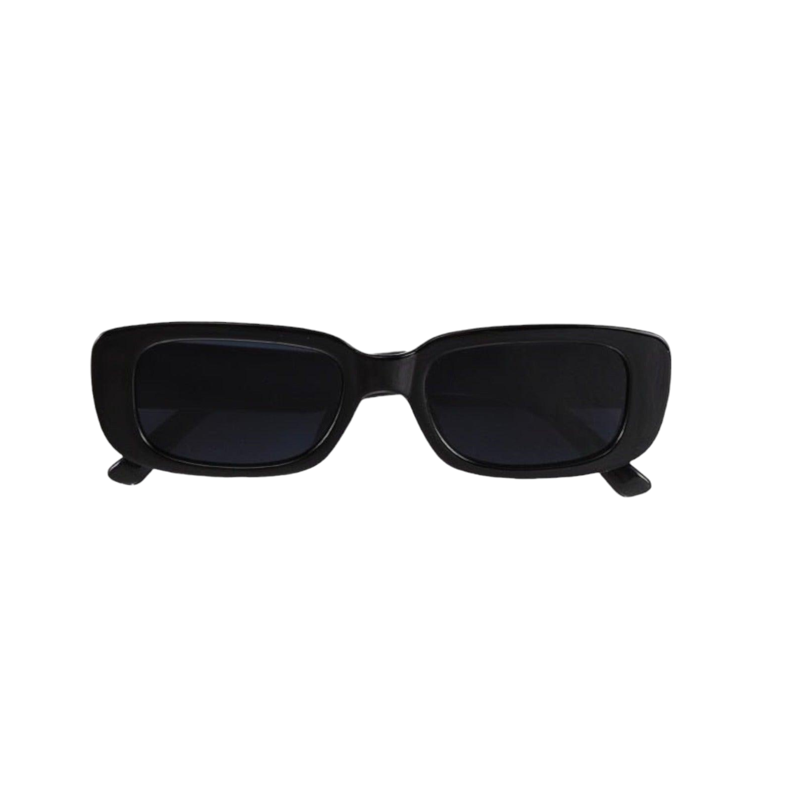 Black Lens MILANO Slim Rectangle Sunglasses