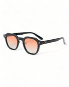  Retro Korean Style Polarized Polygon Sunglasses with stylish black frame and gradient lenses.