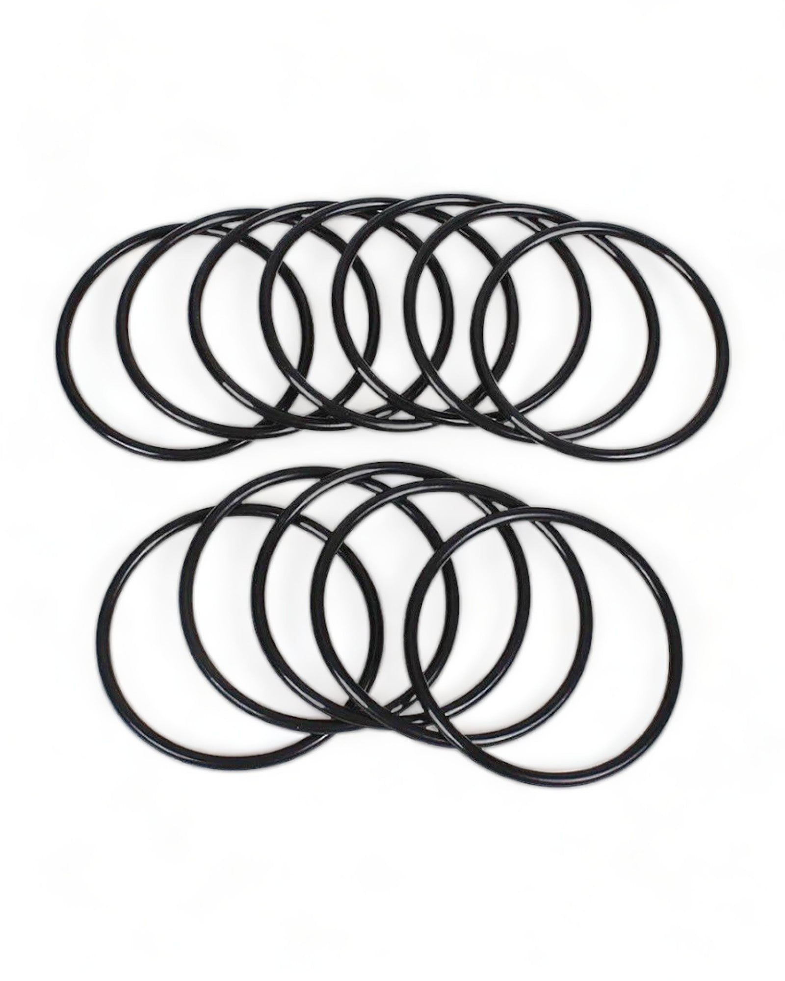 Set aus schwarzen Silikonarmbändern, Unisex, umweltfreundlich, vielseitige Festival-Accessoires, 10 Stück.