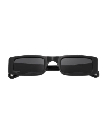 black Narrow Skinny Rectangle Sunglasses