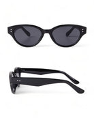 black Retro Cat-Eye Sunglasses