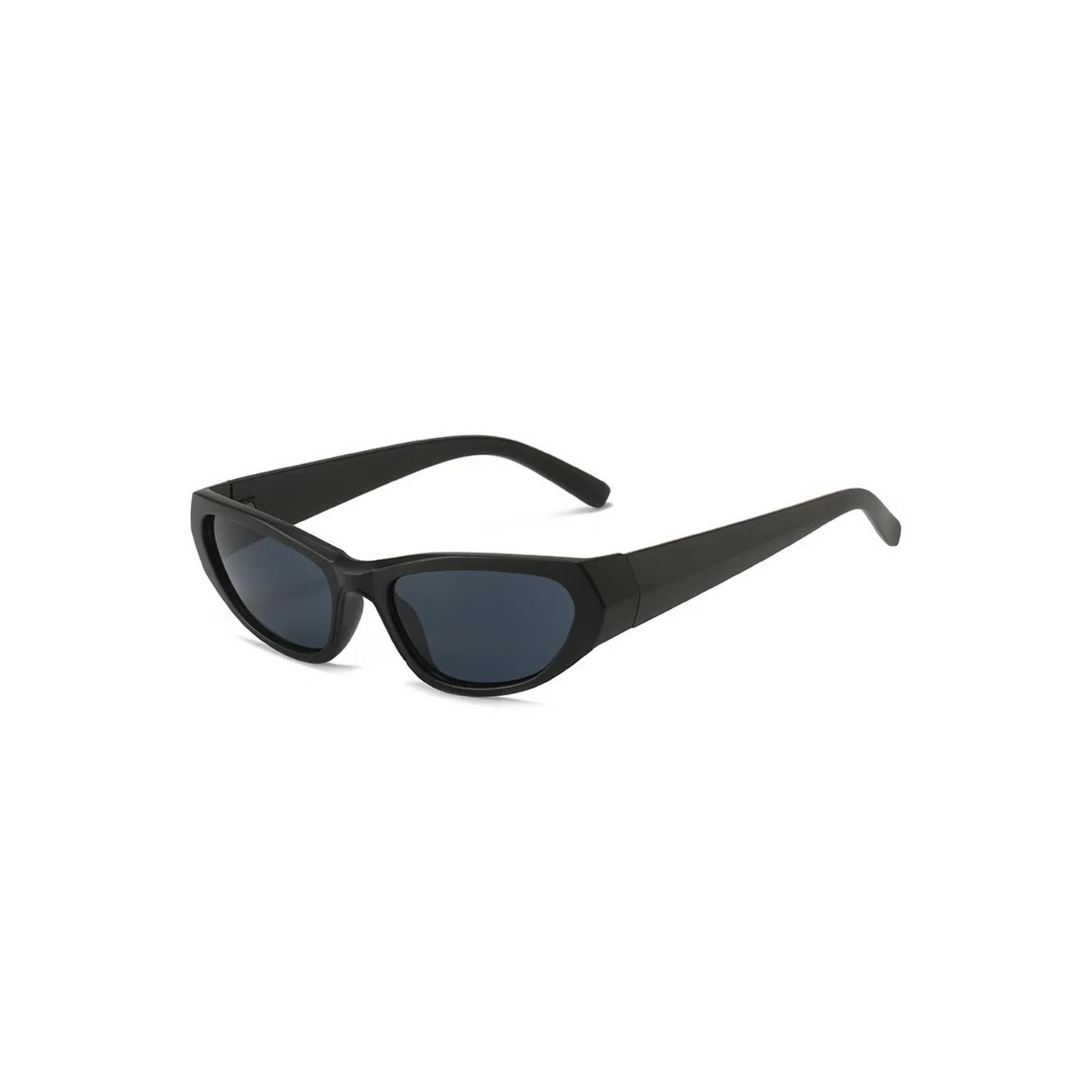 black frame black lens Wrap Around Sunglasses