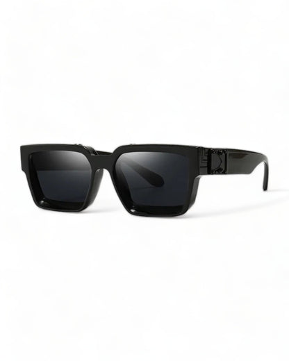 black lens black frame Oversized Squared Sunglasses