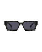 black lens green frame Oversized Rectangle Sunglasses