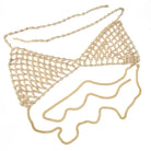 Golden Chain Bra featuring a full cup shape and adjustable straps, perfect for bold festival outfits.