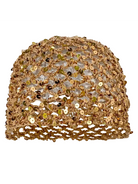 Cuffia Marrone in Rete con Paillettes