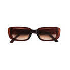 Brown Lens Slim Rectangle Sunglasses