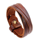 Brown Vintage Punk Leather Bracelet