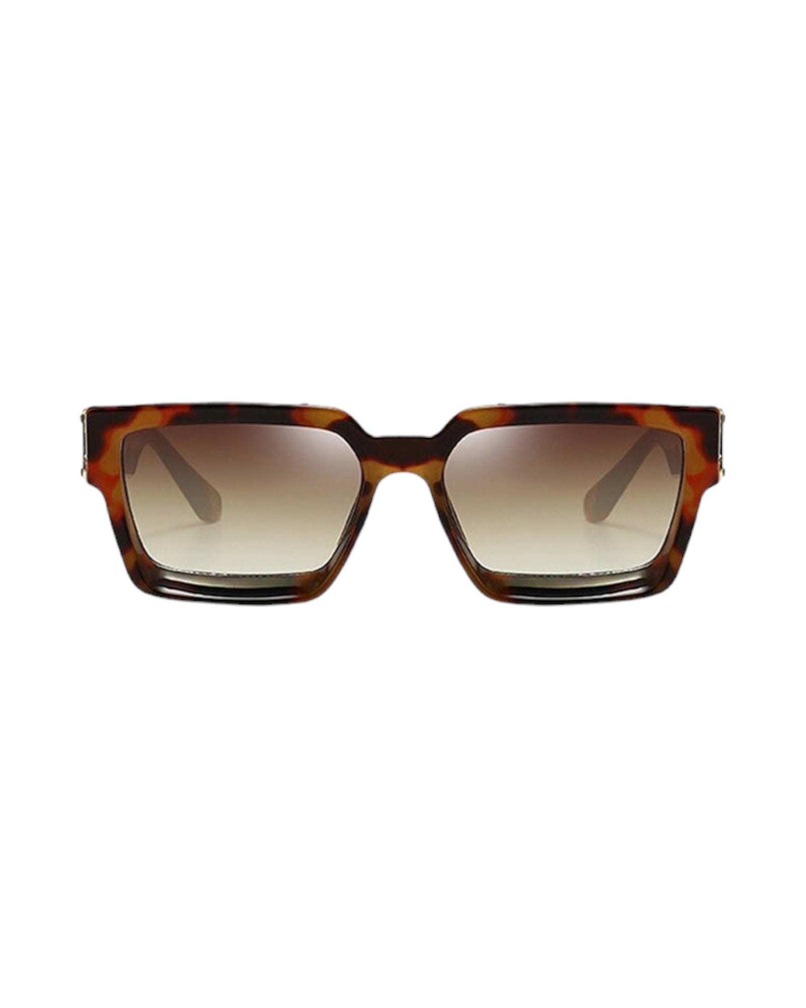 brown lens brown frame Oversized Rectangle Sunglasses