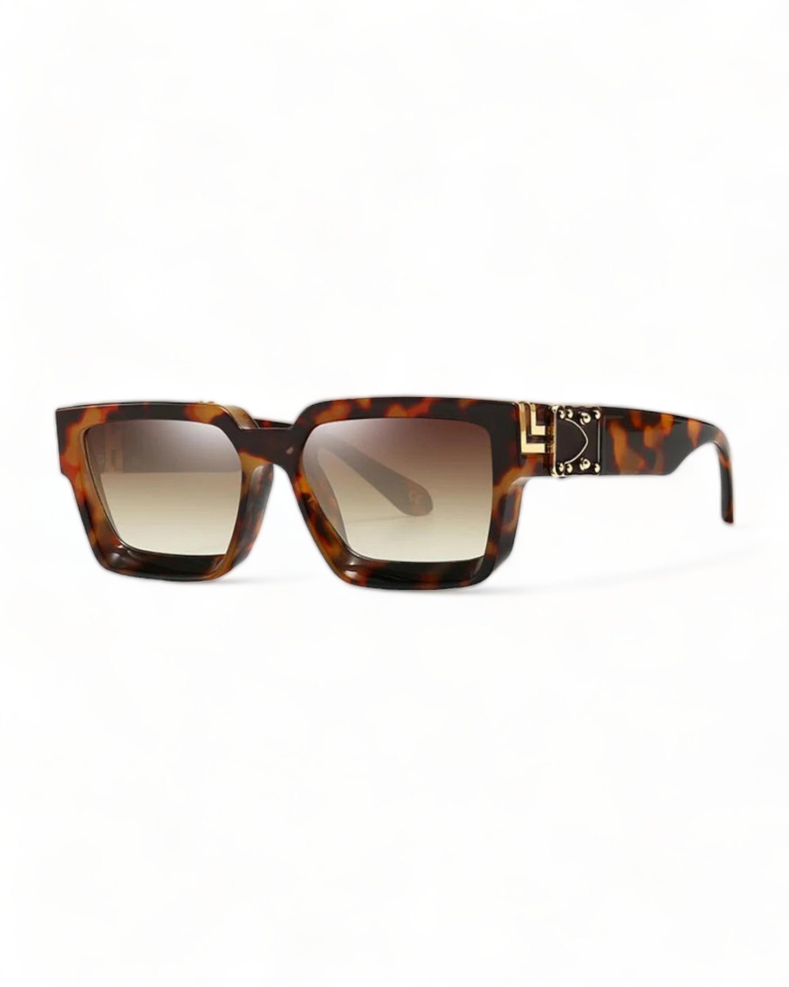 brown lens brown frame Oversized Squared Sunglasses