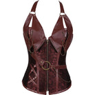 Costumes Faux Leather Top featuring edgy design with chains and a fitted silhouette, perfect for bold style.