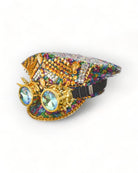 Cappello Militare Colorato con Strass e Occhiali da Sole Caleidoscopio