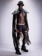 Cosplay Long Tassel Wings, striking design with fringed details, perfect for festivals or performance.