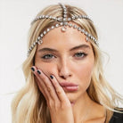 Cadena de Cabello de Cristal para Niñas – Adorno para la Cabeza de Festival