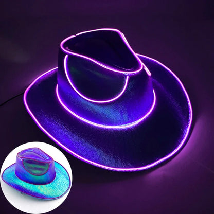 purple Neon Rancher Cowboy Hat