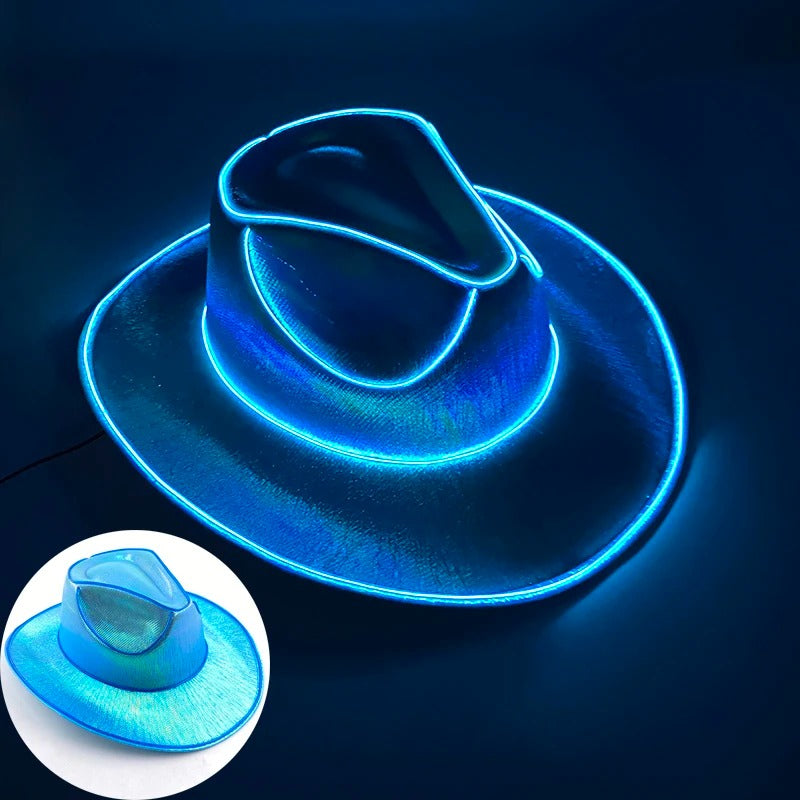 blue Neon Rancher Cowboy Hat