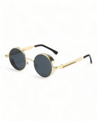 Round Steampunk Sunglasses with UV-400 protection and anti-scratch coating.
