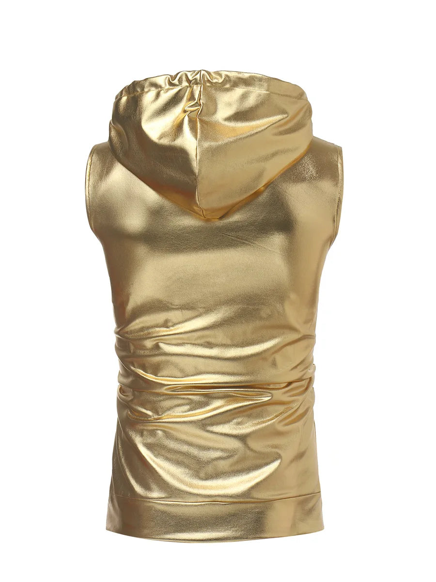  Metallic Hooded T-Shirt