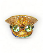 Cappello Militare Gold Stones con Strass e Occhiali da Sole Kaledoiscope
