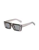 Gray Lens Rectangular Sunglasses featuring bold design and UV-400 polarized lenses.
