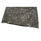 Green sequin crossover mini skirt with a stretch spandex base and all-over shimmer.