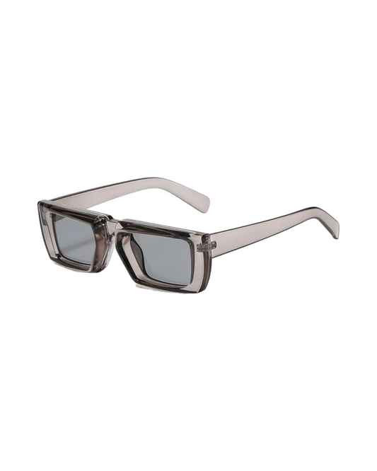 grey Chunky Rectangular Sunglasses