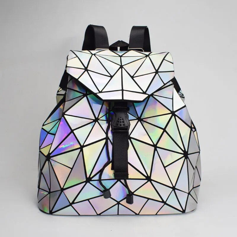 Holographic Backpack Rave Festival Silver