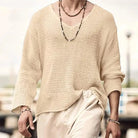  Long Sleeve Thin Knitted Sweater