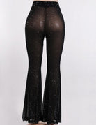 Back of Long Transparent Pant with Glitter