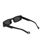 Narrow Rectangle Sunglasses featuring a sleek black design and UV protection.
