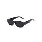 Black MILANO Slim Rectangle Sunglasses
