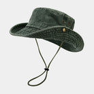 Sombrero tipo pescador Washed Fishman hecho de algodón con cordón ajustable para un uso cómodo en verano.