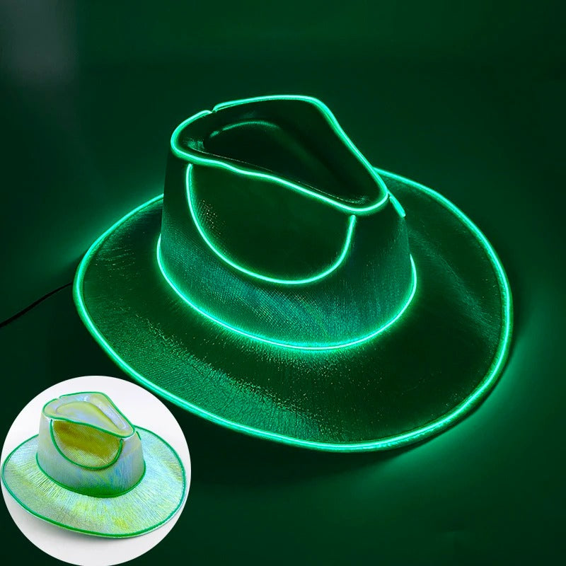 Neon Rancher Cowboy Hat with glowing neon accents for stylish festival looks.