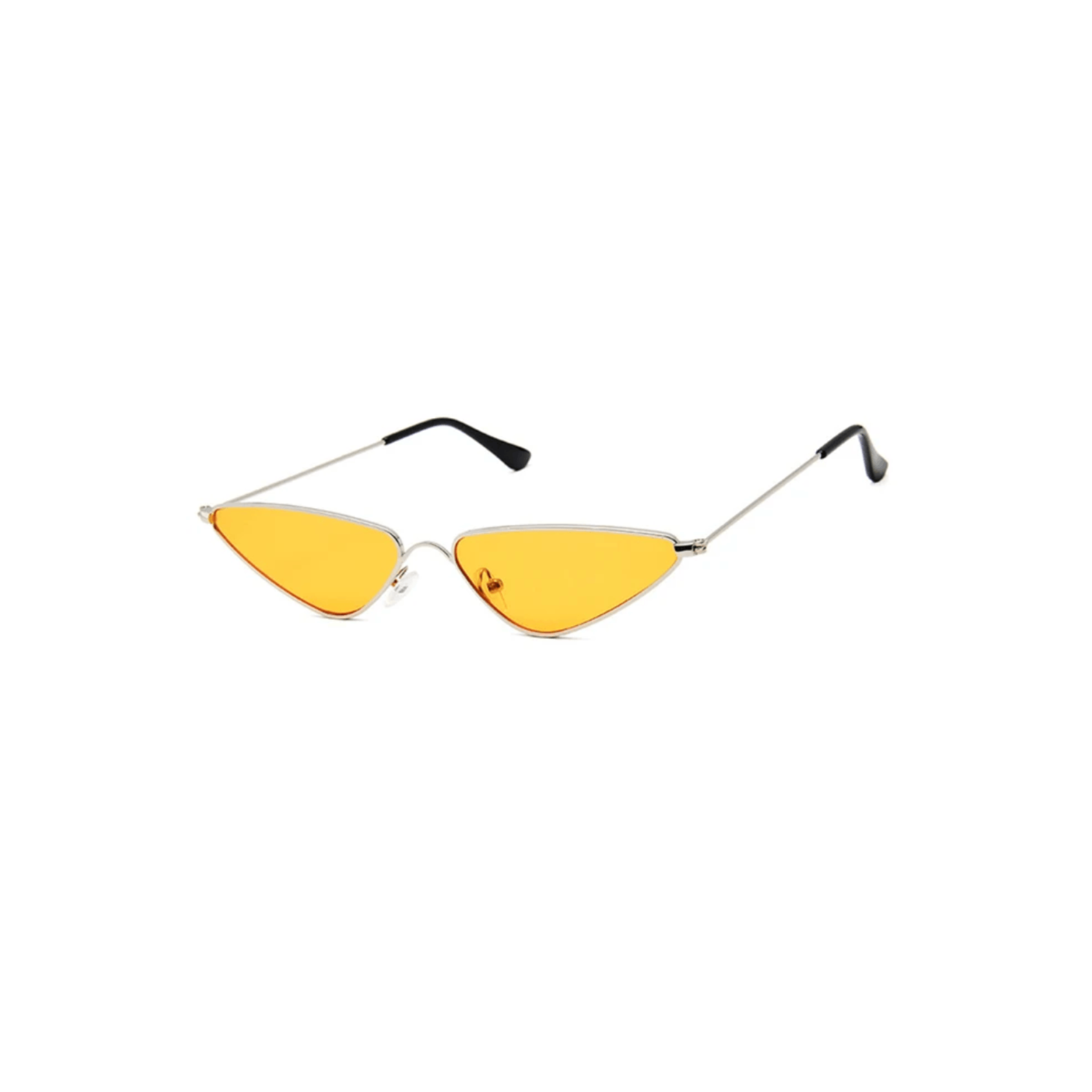 Orange Lens Vintage Triangle Cat-Eye Sunglasses with UV-400 lens protection and anti-scratch coating.