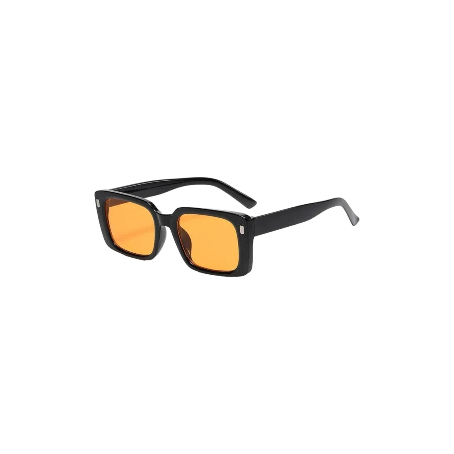 orange lens black frame Oversized Square Sunglasses