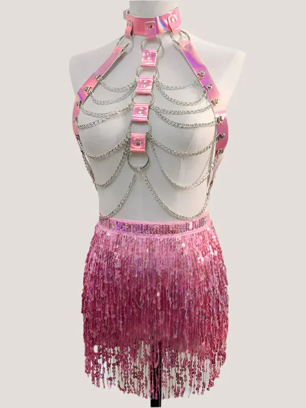 Ensemble Harnais Rose pour Festival