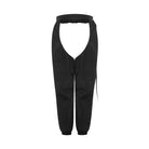 Rave Rebel Pants in black, featuring a unique cut and trendy details for festival fashion.