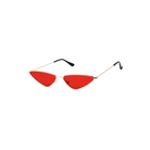 Red Lens Vintage Triangle Cat-Eye Sunglasses with red lenses and gold frame, UV-400 protection.
