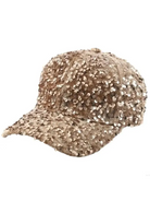 Gorra de Lentejuelas con Brillo Festival Dorado Rosa