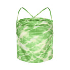 Green Dye Crop Top mit einem trendigen Batikmuster, perfekt für Festival-Outfits und Rave-Bekleidung.