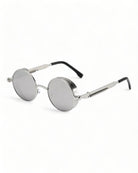 Round Steampunk Sunglasses with UV protection, anti-scratch coating, and alloy frame.