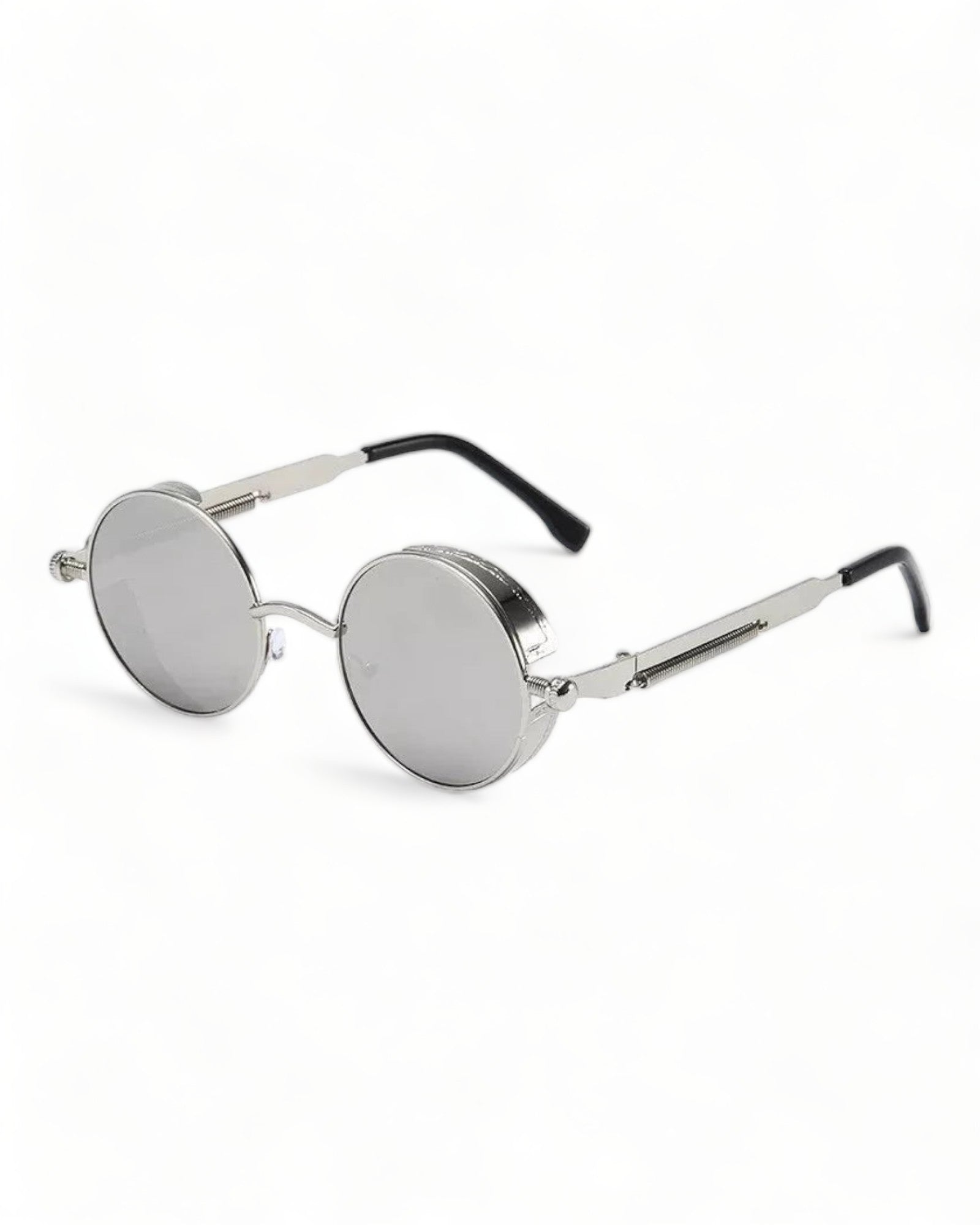 Silver MARRAKESH - Round Steampunk Sunglasses