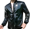 Silver Sequin Slim Jacket