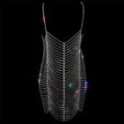 Vestido Plateado con brillantes de strass con un diseño deslumbrante de strass y detalles brillantes, ideal para festivales.