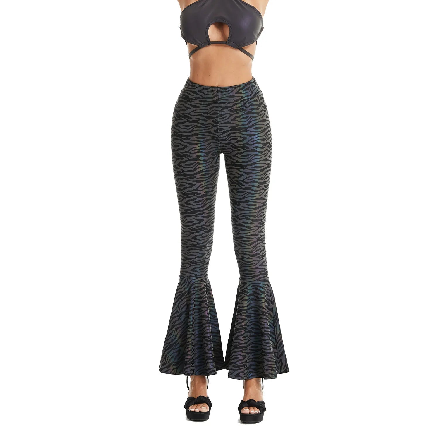 Slim Fit Reflective Bodycon Pants