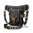 Steampunk Waist Leg Bag with adjustable straps, multiple pockets, and vintage hardware detailing.