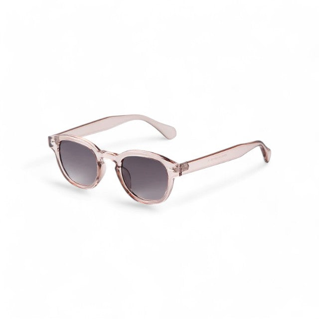 Transparent Grey MALTA - Vintage Round Sunglasses