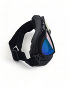 Vintage Steampunk Motorcycle Goggles with UV-400 lens, anti-fog, and adjustable headband.